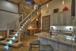 Martini Mountain Chalet - Lower Level Wet Bar and Staircase
